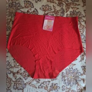 Women's Red High-Waist Briefs Invisi Size XL New